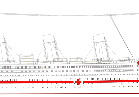 Корабль RMS Britannic [Ocean Liner] (1914) - чертежи, габариты, рисунки